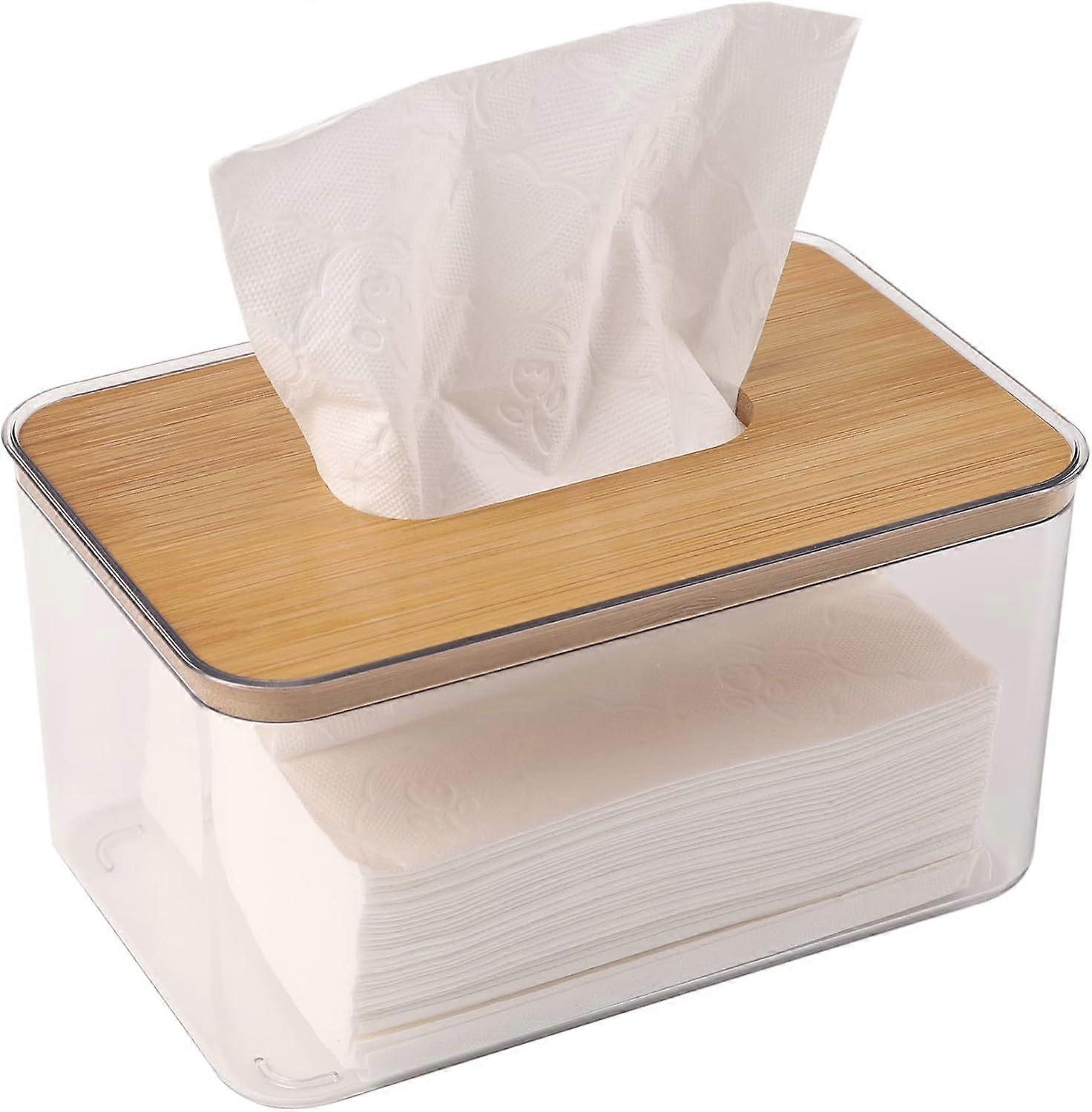 1 pcs Acrylic Tissue Box, Acrylic Dryer Sheet Holder for Laundry Room, Table Clear Dryer Sheet Dispenser Rectangular
