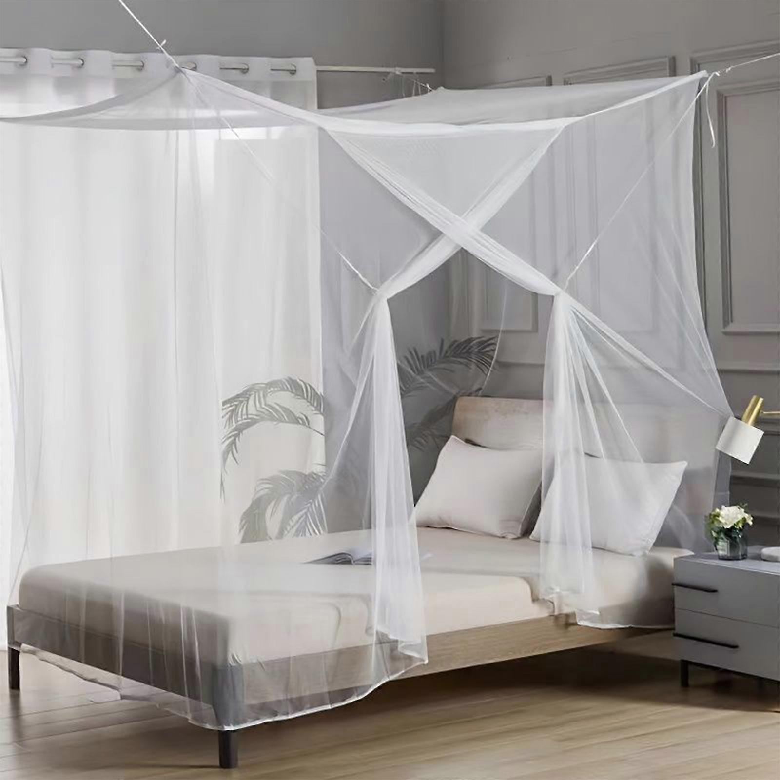 Bed Mosquito Net Bedroom Decorative Single Side Opening Canopy Net Curtains Flye243020