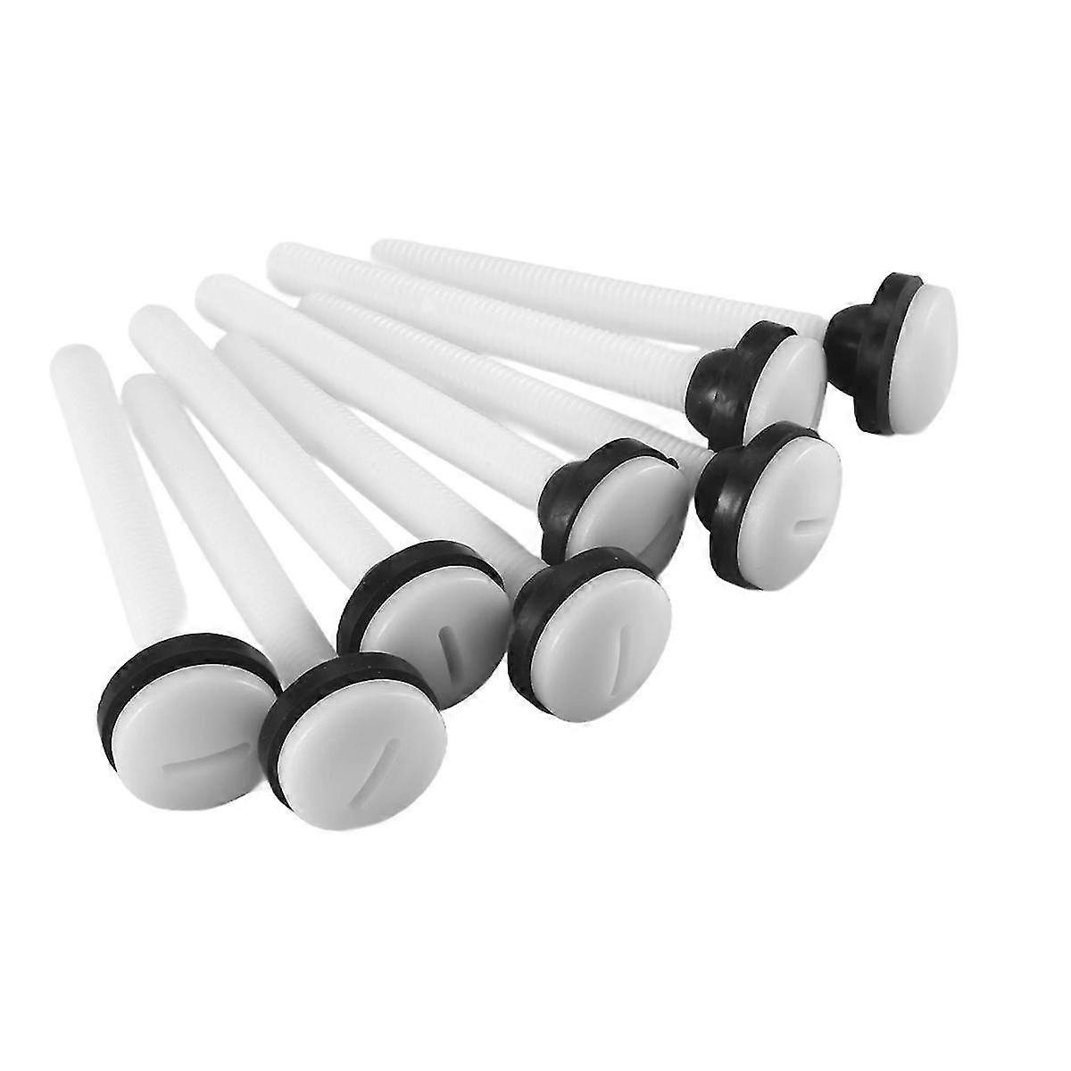 8 حزمة خزان المرحاض البلاستيك البراغي M10 خزان إلى وعاء الحمام المرحاض إصلاح مجموعات تركيب مسامير و Se