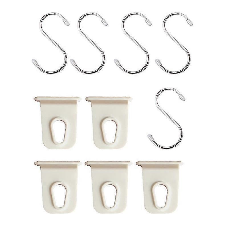 Jinxiu Replacement Hook Racks Universal Accessory Awning Clothes Hooks Durable. White5pcs)