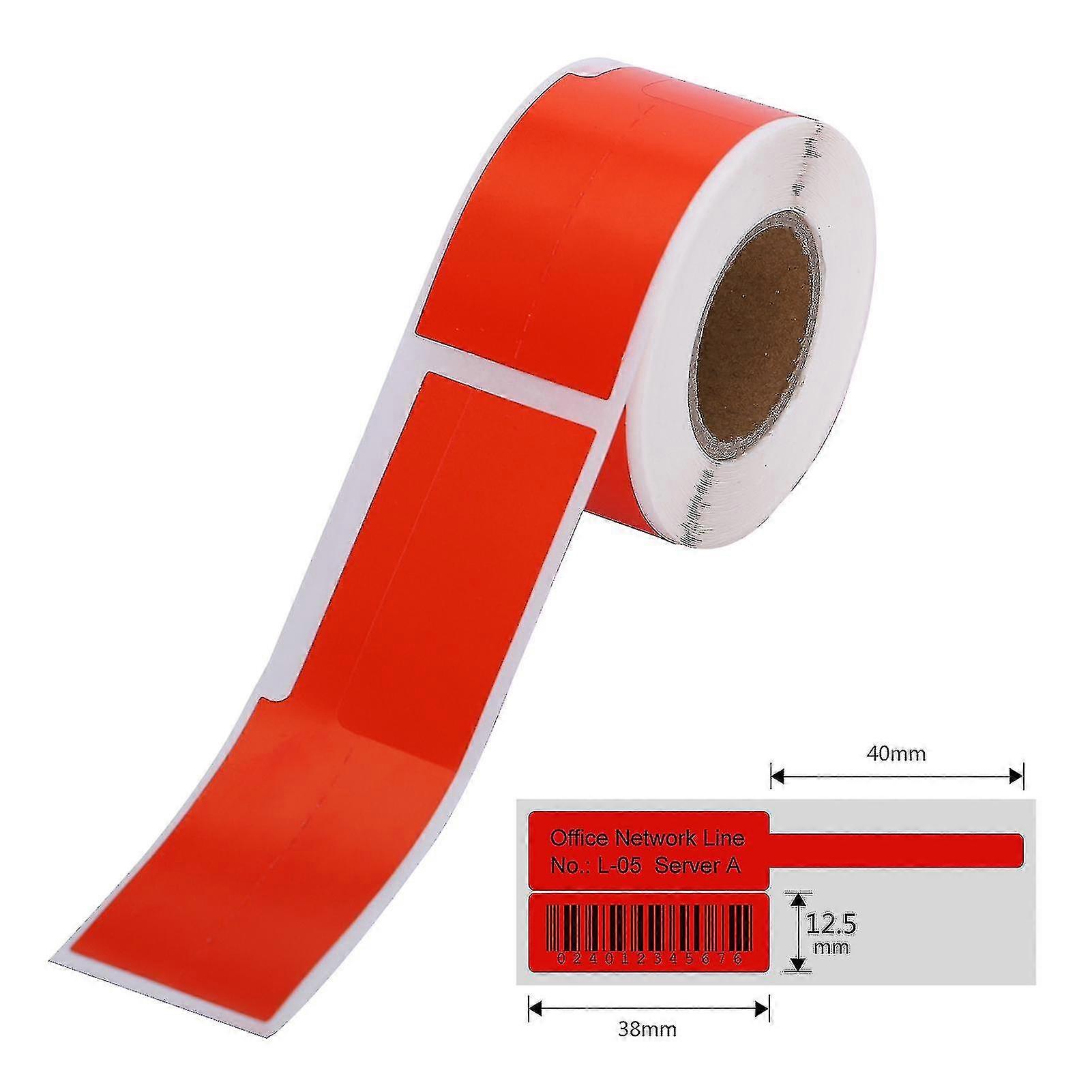 1 Label Paper Roll Red P Type 25x38mm40mm(100 Sheets)