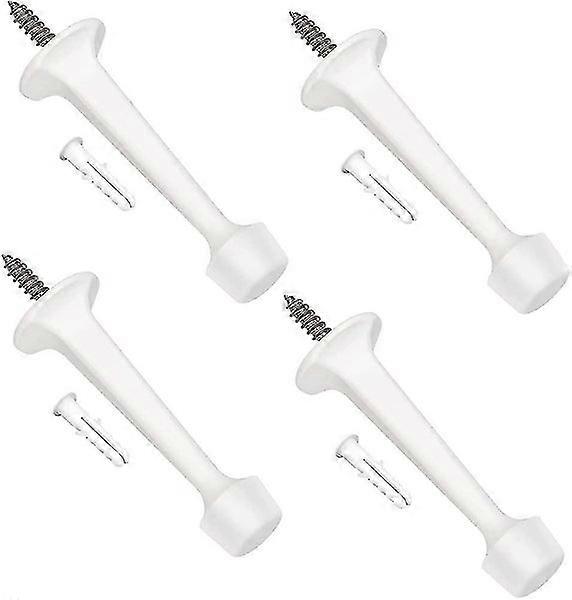 4 Pack Door Stopper Heavy Duty Solid Rigid Metal Wall Mounted Door Stops 7.5cm