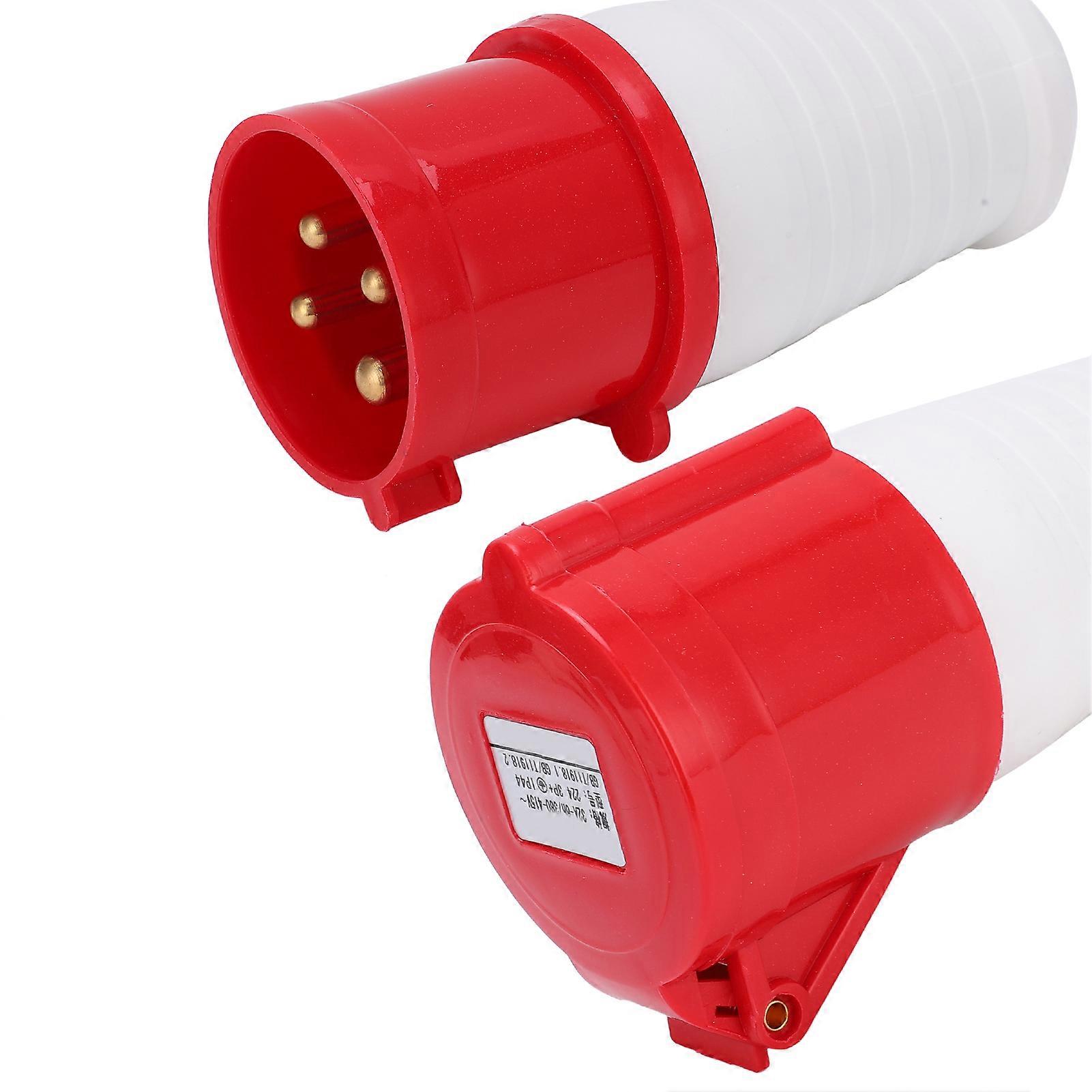 Industrial Site Plug Connector Set 3 Phase 4 Pin 3P+E 380415V 32A IP67 for Airport Metallurgy Railway