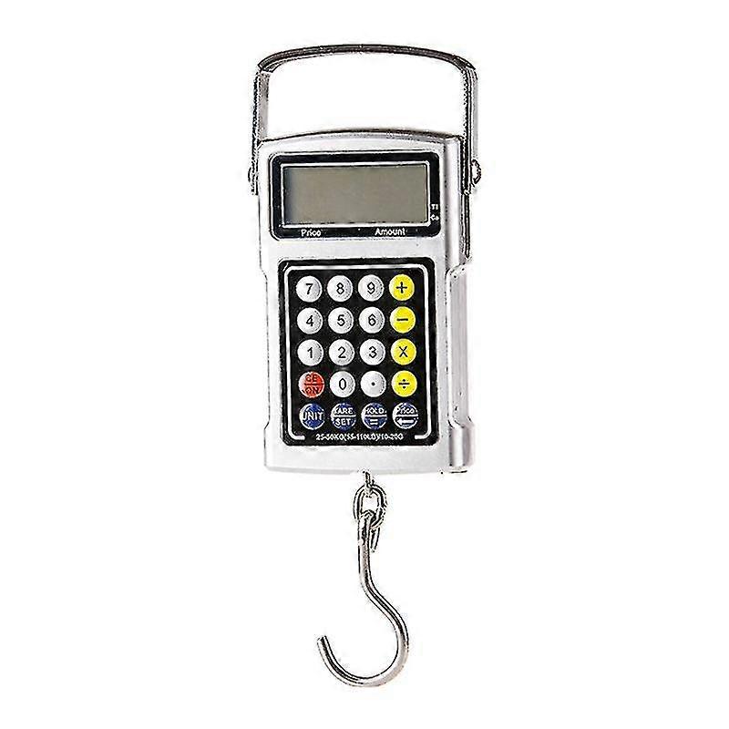 Portable Scale Handheld Scale 50kg/20g Clock & Temperature Display Calculator