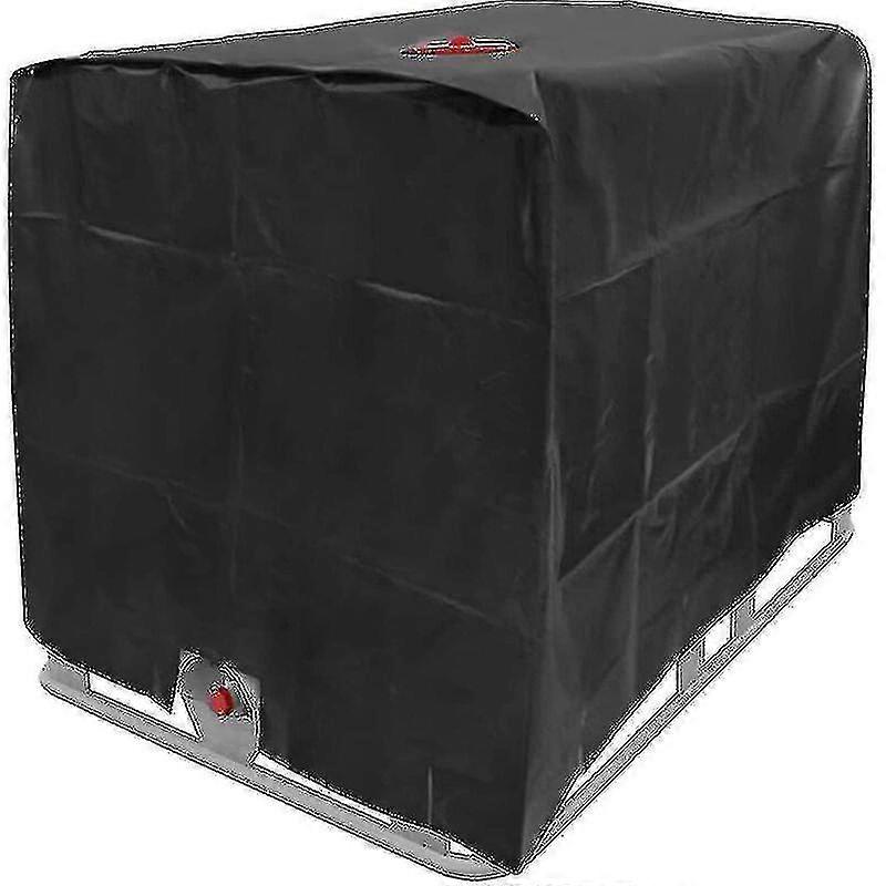 Wassertankabdeckung, IBC-Tankabdeckung für 1000l Tank, Wassertank Container Schutzabdeckung, staubdicht Anti-UV Regendicht, 120x100x116cm (schwarz)