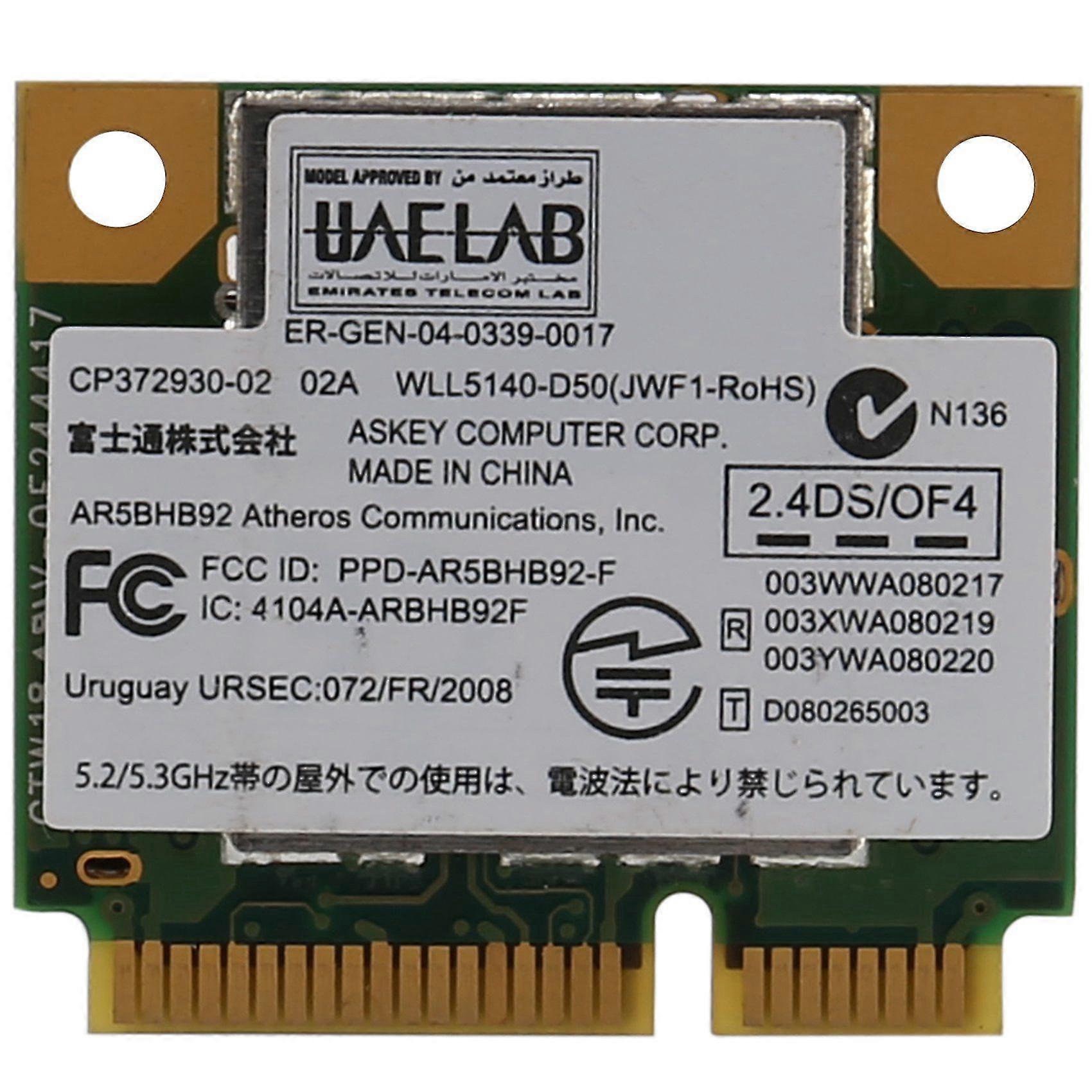Ar9280 Ar5bxb92 300m Half Card Pci-e Wlan Card 5g Connection Card Wi-fi With -band Lan Wireless For