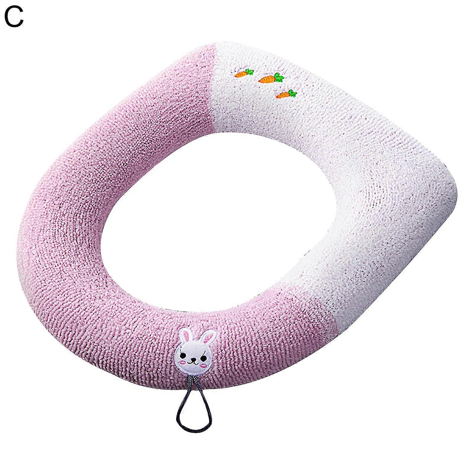 כרית אסלה ידידותית לעור בד סרוג קל לניקוי כרית כיסוי אסלה בד רחיץ חם יותר למלון Kaesi