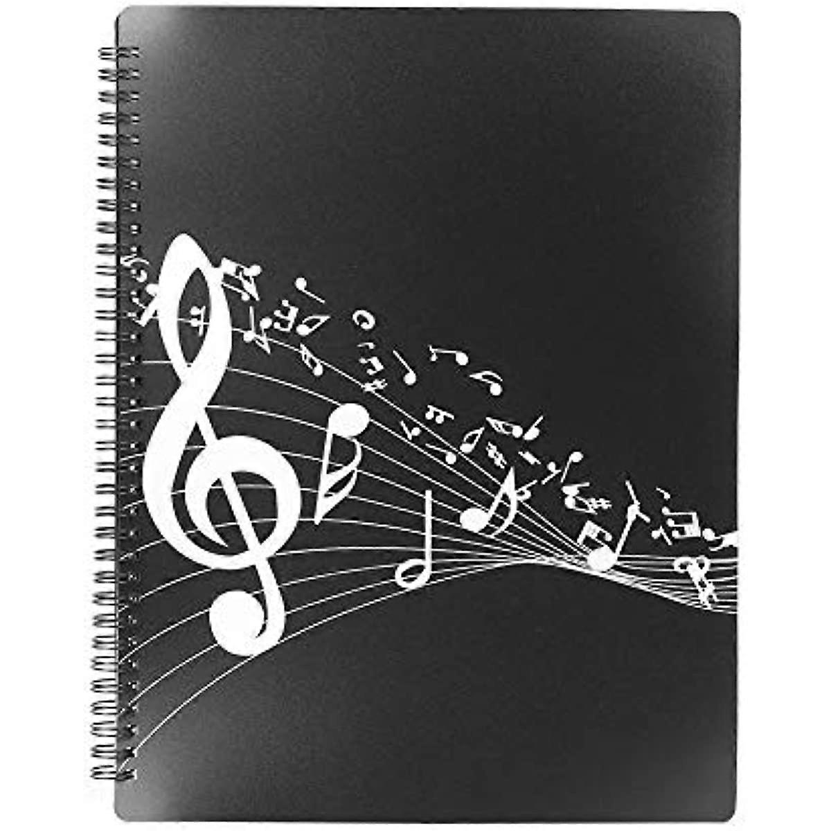 MusicThemed Folder Music File Folder A4 Size Sheet Music Folder Waterproof ABS Music Folder Storage Holder for Piano Guitar Musical Instrument Accesso