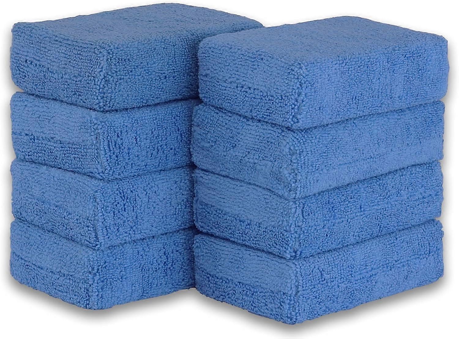8 Pack - Microfiber Ultra-Soft Applicator Foam Blue