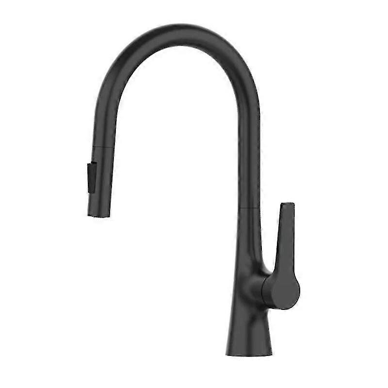 Utsøkt børstet gull uttrekkbar kjøkkenkran dekkmontert strømsprøyte varmt og kaldt vann vask blandebatteri messing 360 rotasjonskran