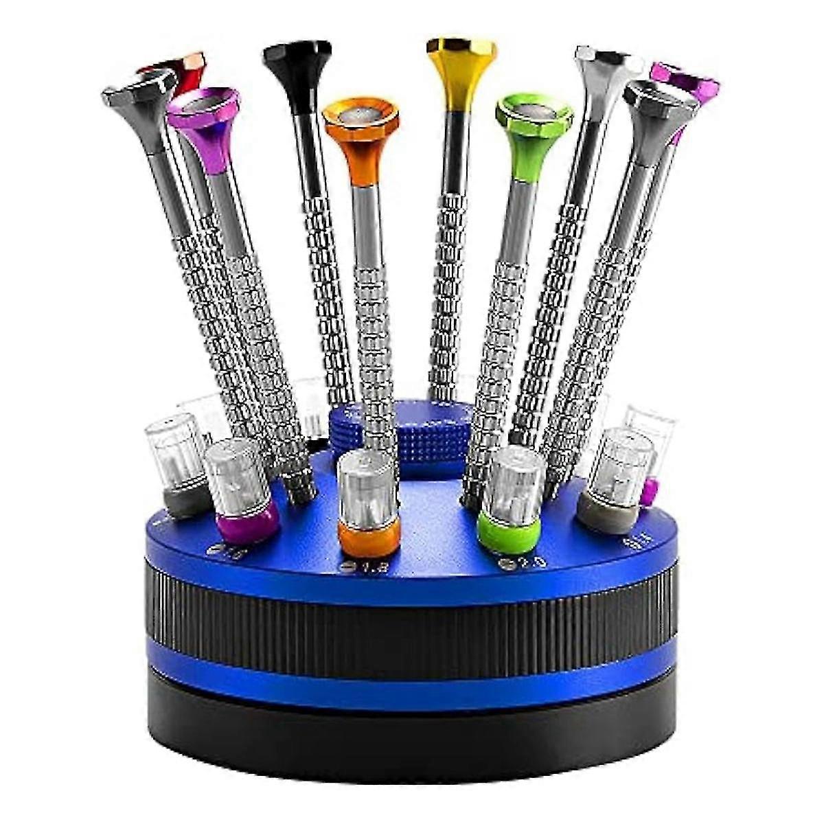 10Pc Precision Slotted and Crosses Screwdriver Set Different Size with Extra Replace Blades Watchmakers Tool for Jewelry