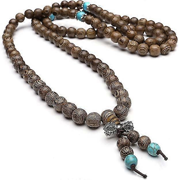 Tibetan 108ct Carnelian Mala Hindu Yoga Prayer Bead Necklace main image 1