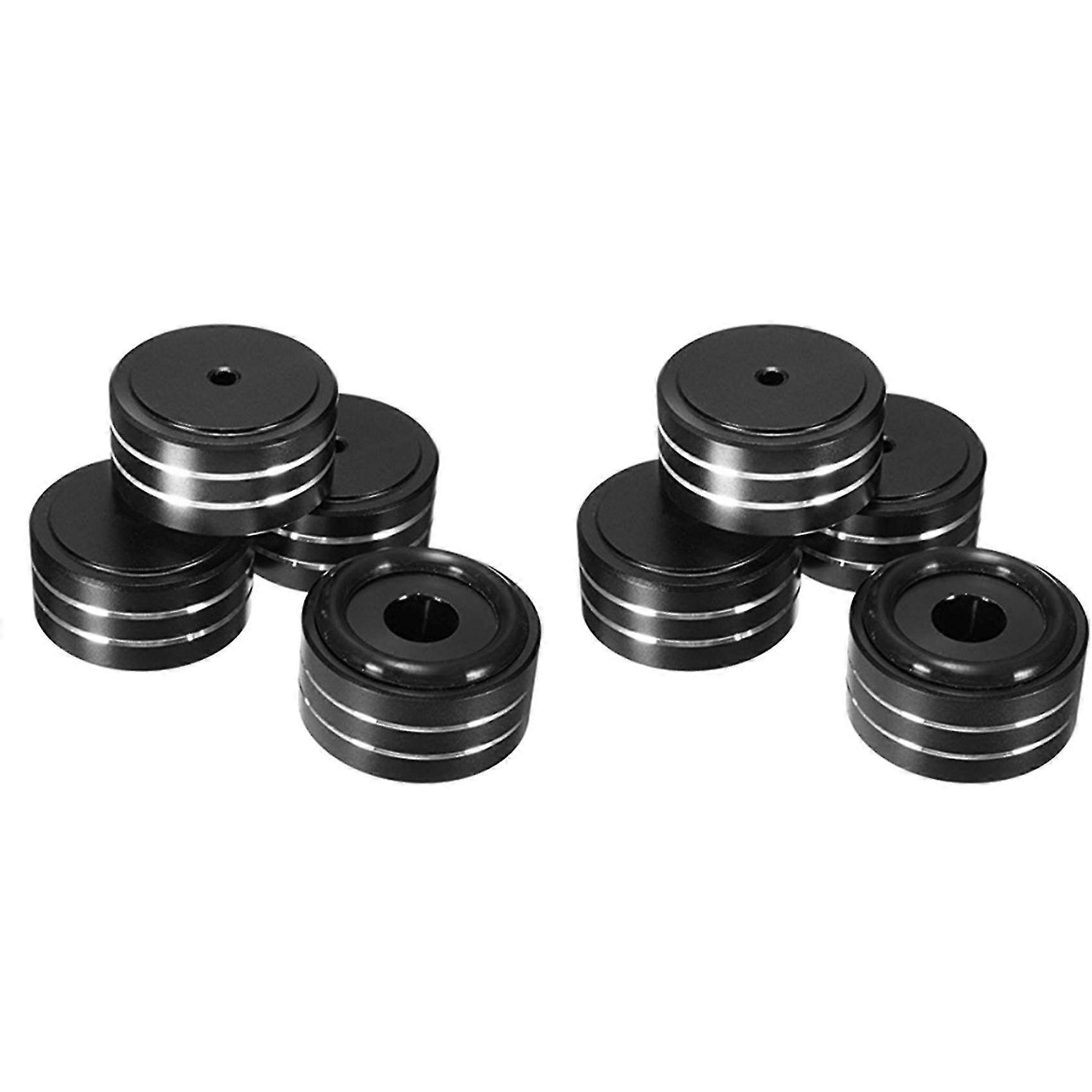 8pcs 40x20mm Aluminum Hifi Amp Speaker Isolation Stand Turntable Dac Feet Pad (black)