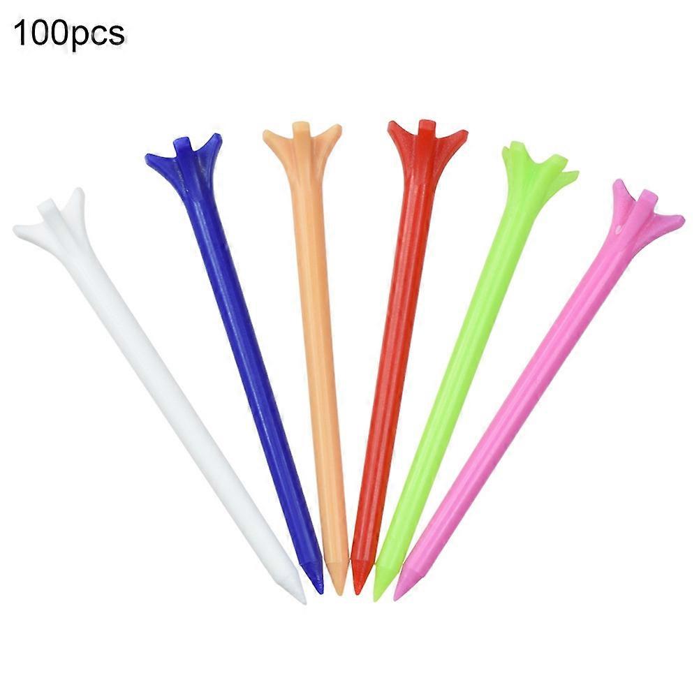 Kaesi 100Pcs Outdoor Plastic Height Control Golf Tees Tool Practicing Ball Holder