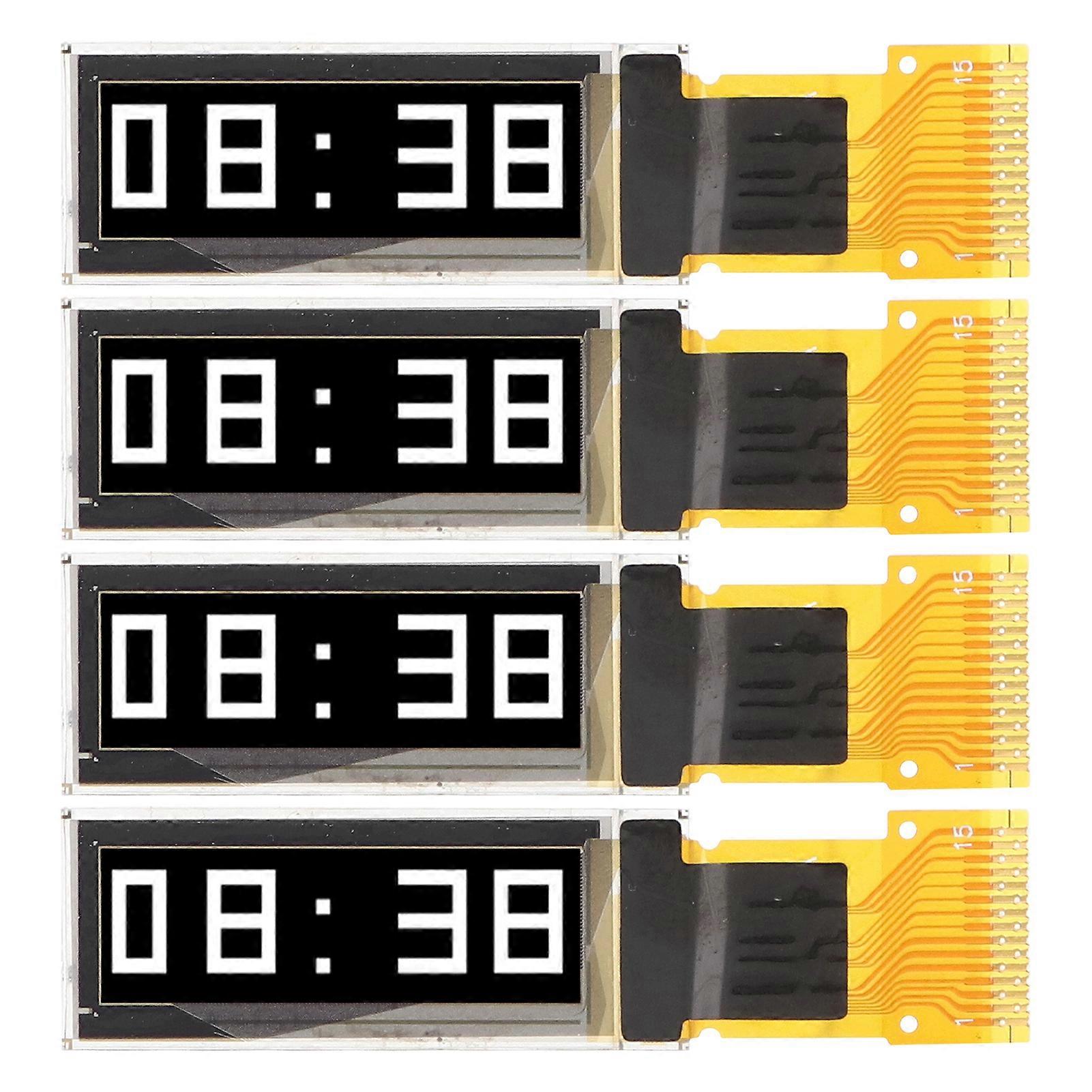 4 Pcs 0.91in Display Screen Organic Light Emitting Diode SPI Interface 15PIN Display Module White