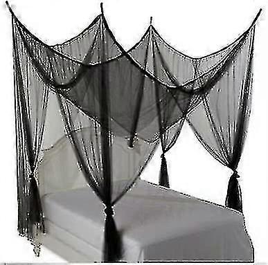 Double Mosquito Net Black, Bedspread Decorated Princess Square Mosquito Net Large