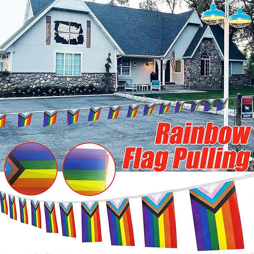 Rainbow Gay Pride Day Flags Banner With String Mini Rainbow LGBTQ Flag Party Decoration Supplies