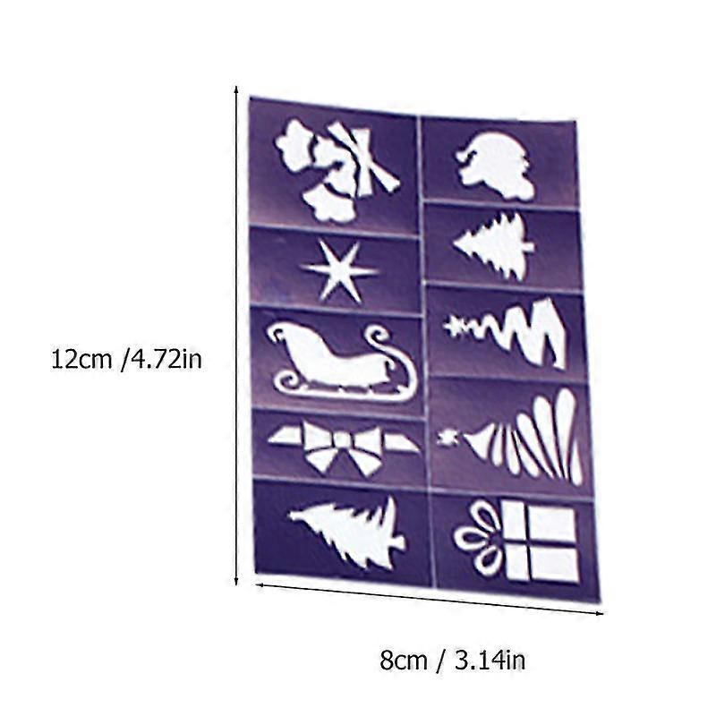 12pcs Temporary Washable Body Painting Pens With Template Halloween Face Make Up