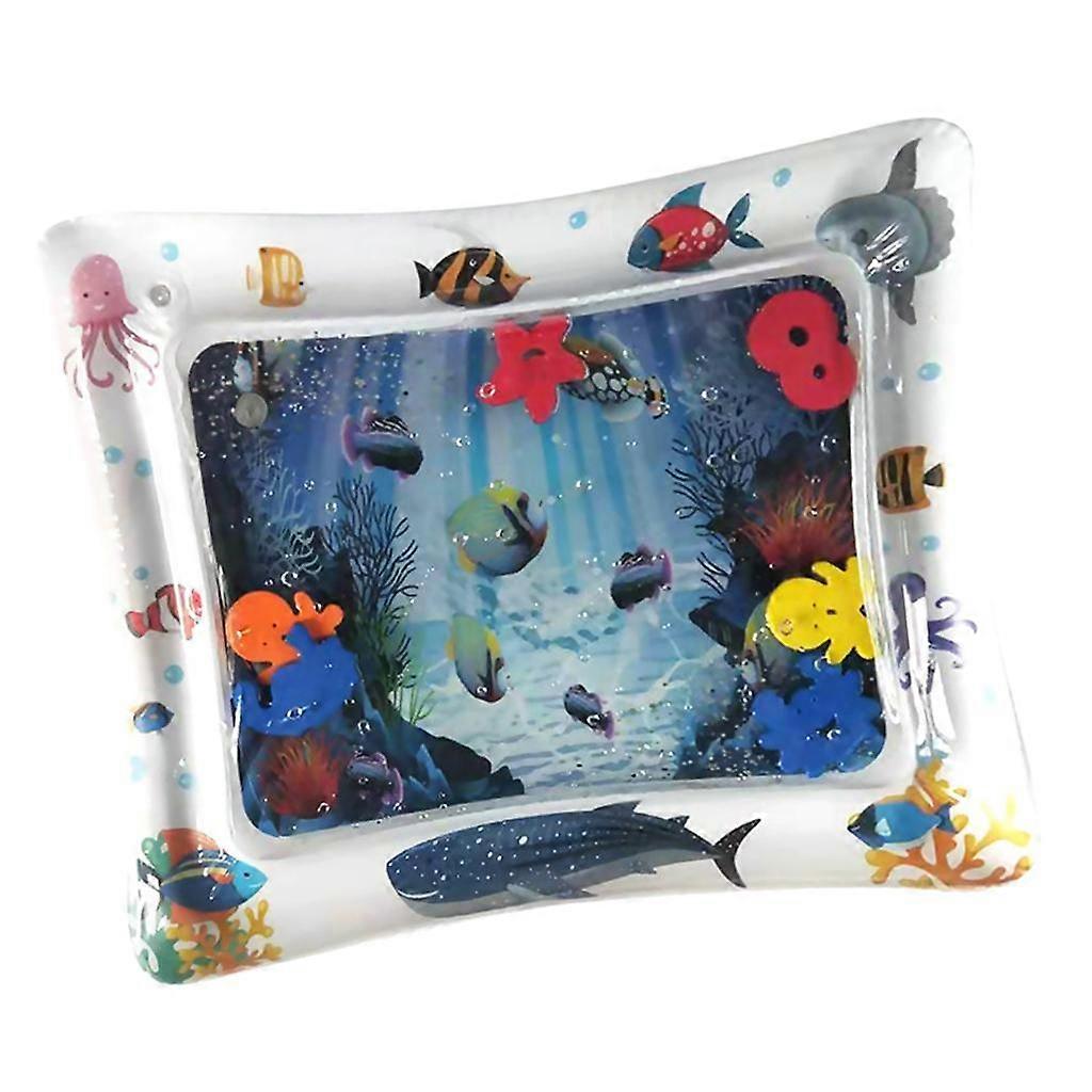Inflatable Water Filled Mat Cushion with Marine Life Pattern for Infants Bathing Kit