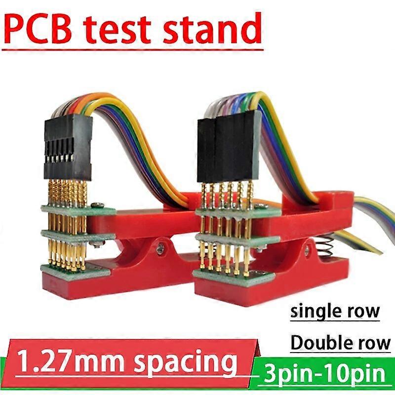 Raster 1,27 mm Brennprüfklemme 3P 4P 5P 6P 7P 8P 9P 10P PCB Prüfstand Download Programm Brennen Clip Pin JTAG Fixture Probe