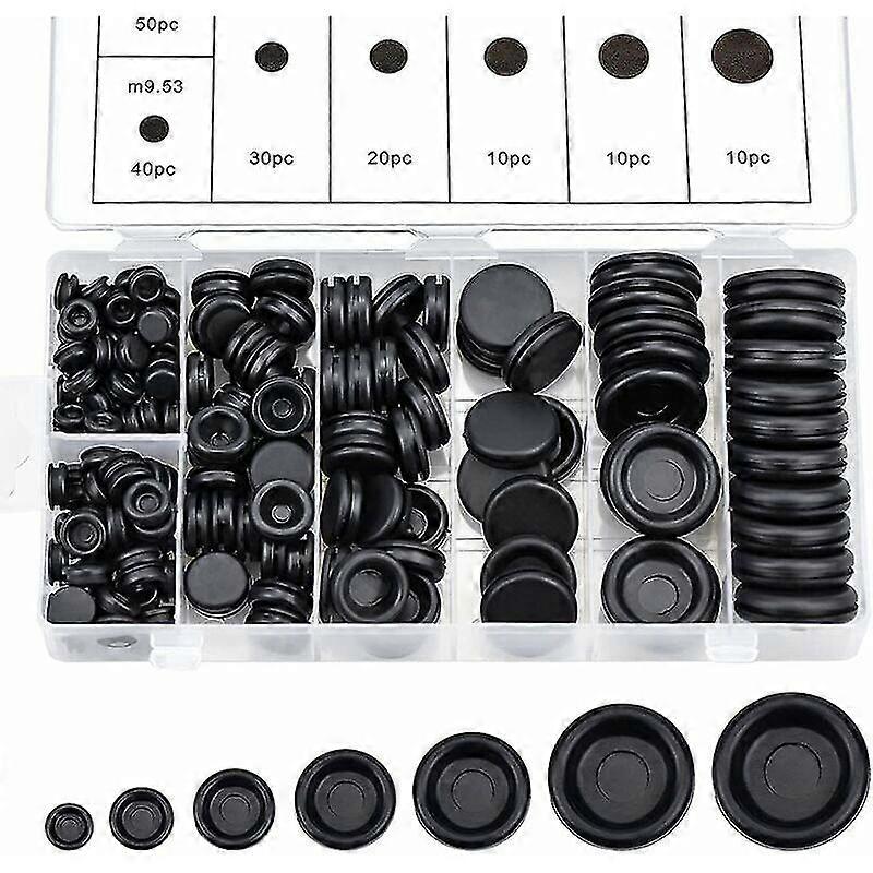 170pcs Rubber Grommet Assortment Grommet Rubber Stoppers Electrical Wire