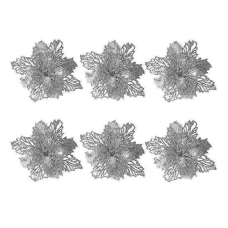 6pcs Glitter Artificial Flowers Zzj