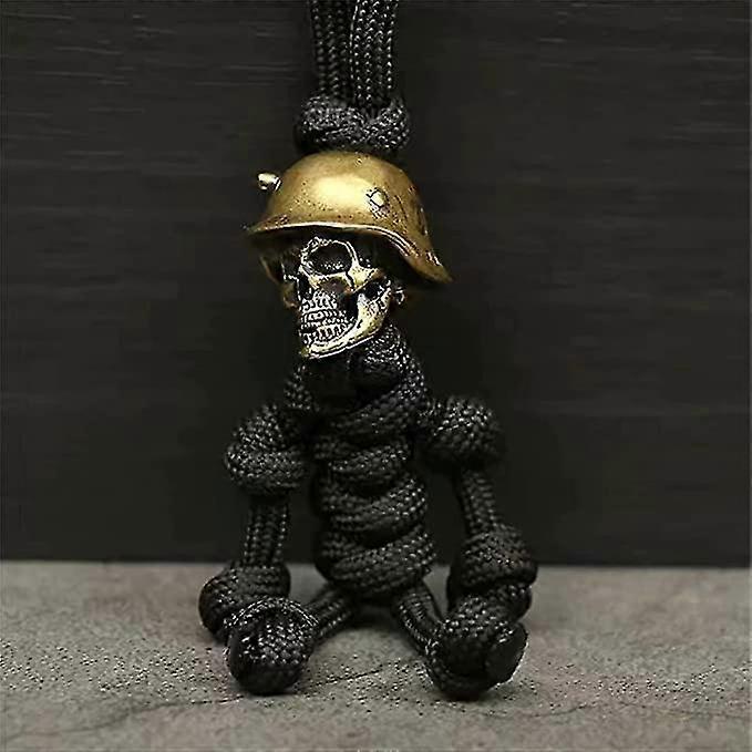 Kranie nøglering Skelet Skelet Soldat Paracord Nøglering Kreativt skelet Soldat nøglering Bagagemærke