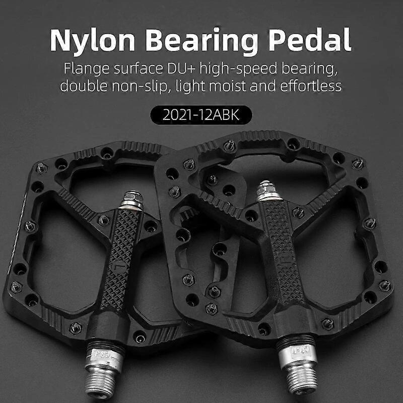 ROCKBROS Cycling Bike Bicycle Pedals Ultralight Seal Bearings Nylon Molybdenum Pedals Durable Widen Area Bike MTB Bicycle Part