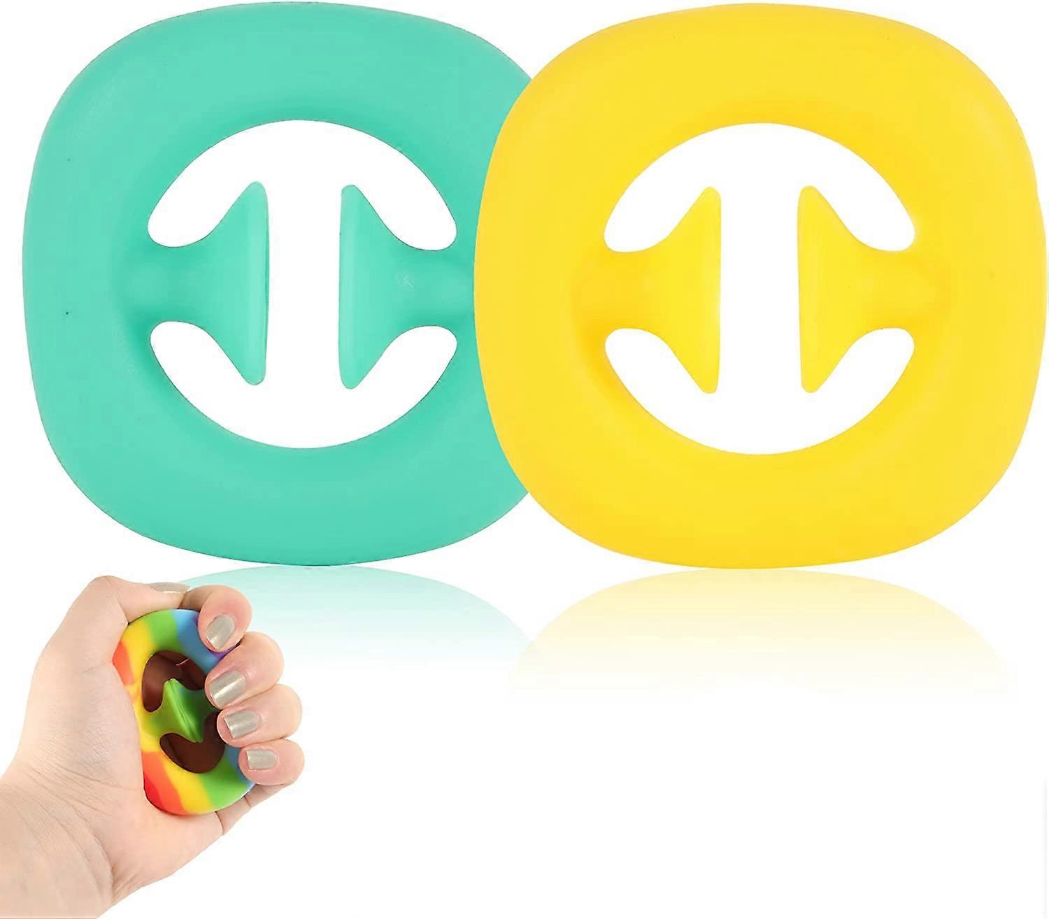 2PCS Snapper Fidget Toy, Pop Stress Relief Fingertip Toys , Finger Sensory Fidget Toy, Grip Strength Device, Silicone Popper Toy Noise Maker for Child