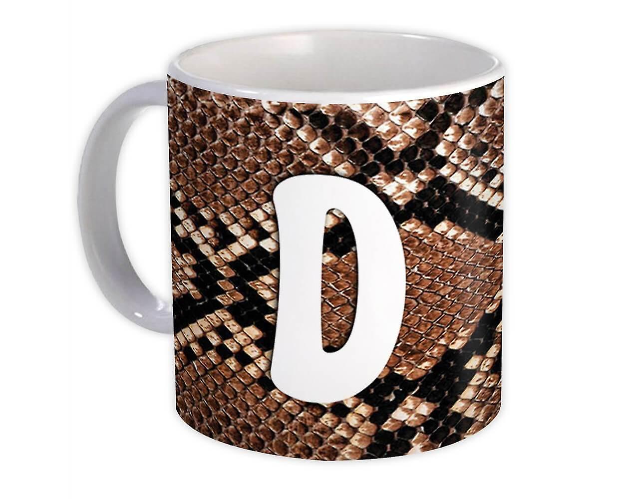 Gift Mug: Monogram Letter D Snake