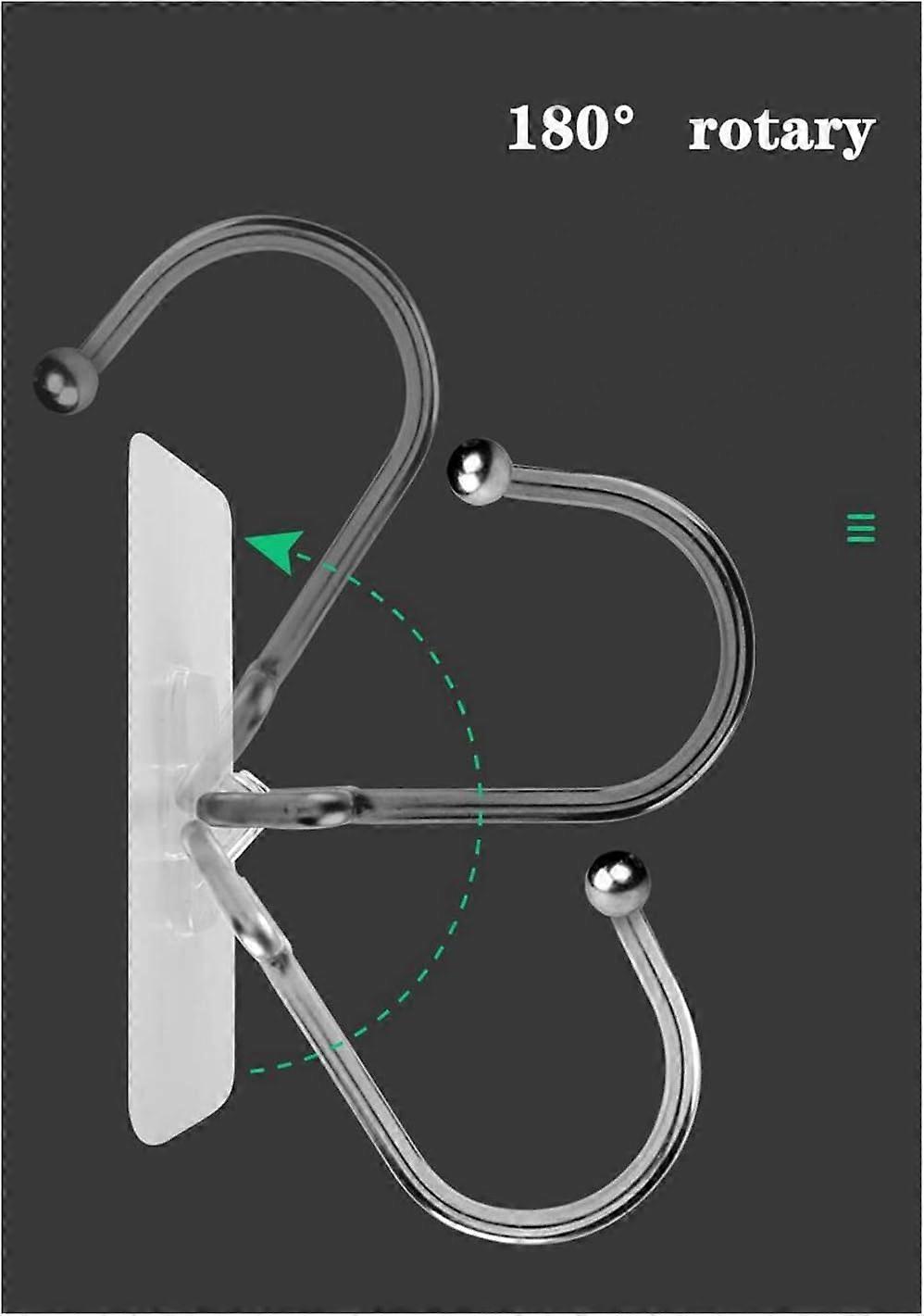 Heavy Duty Transparent Reusable Hooks - 14 Pack Large Adhesive Hooks