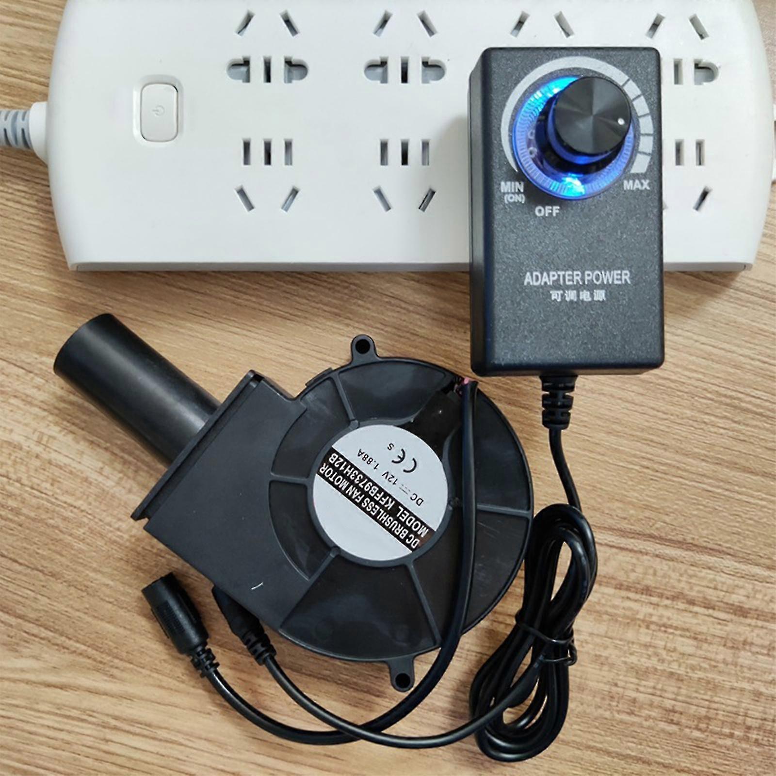 Black Plastic Variable Speed Controller Blower Office Computer Accessories Transmission Blower Duct Usb Dc 12v Durable