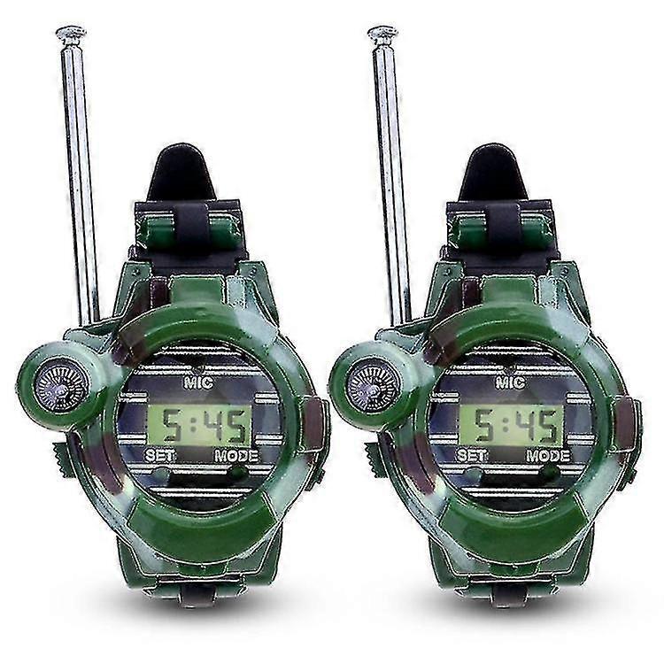 2 Pcs Walkie Talkie Toy For Kid Electronic Games Simulation Digital Watch Intercom Pretend Play