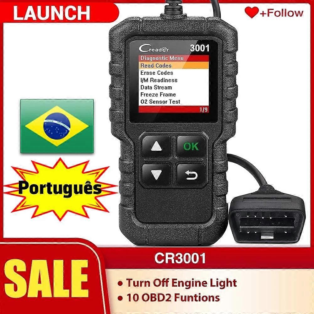 LAUNCH Diagnostic Tools X431 CR3001 Car Full OBD2 Automotive Professional Code Reader Scanner Check Engine Free Update pk ELM327