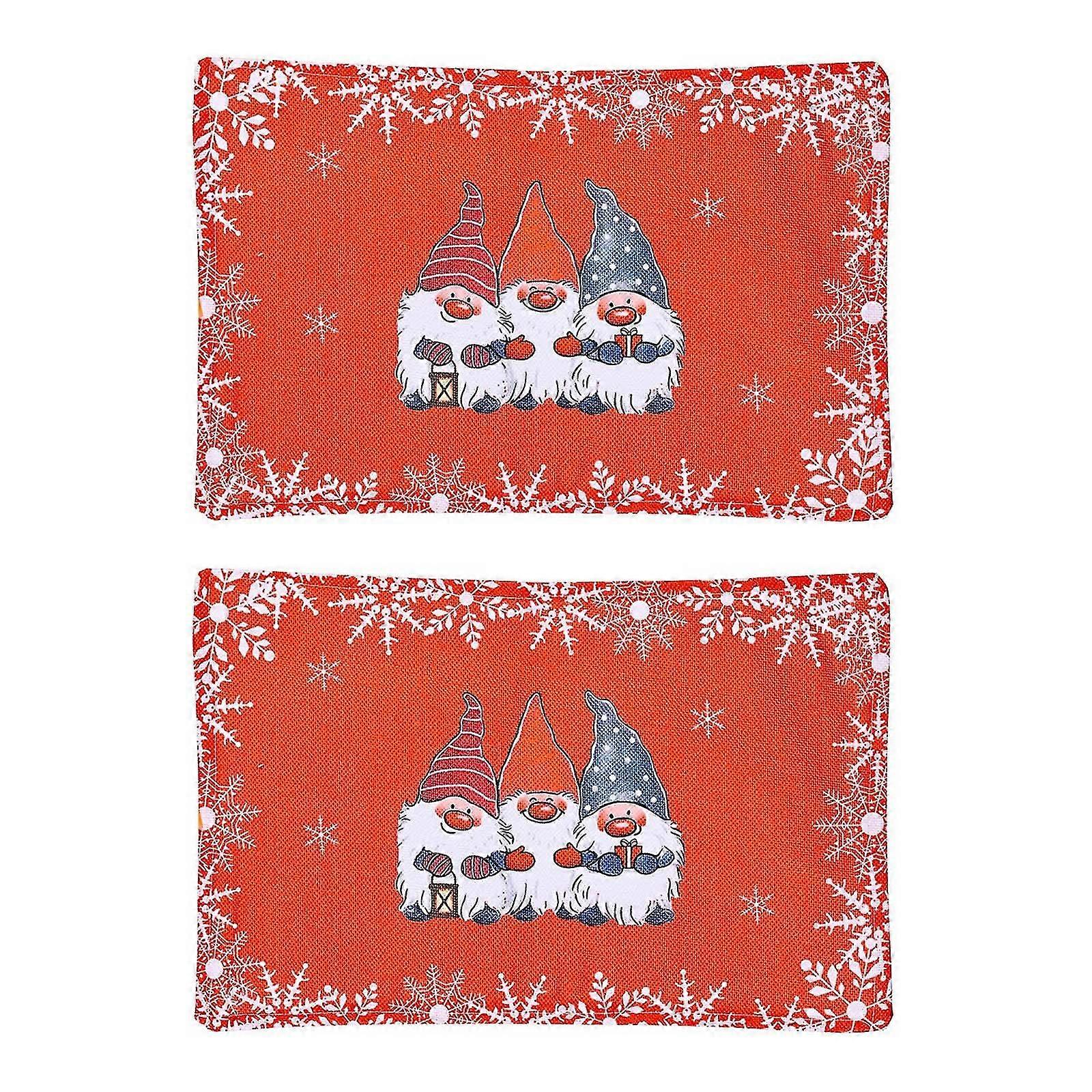 Christmas Placemat Table Decorations Home Felt Kitchen Accessories