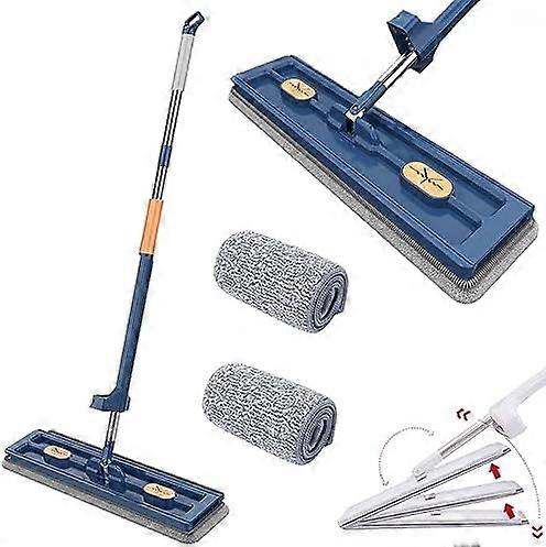 Household Large Flat Mop,Microfiber Mop,360Rotating Mop with Dewatering Scraper