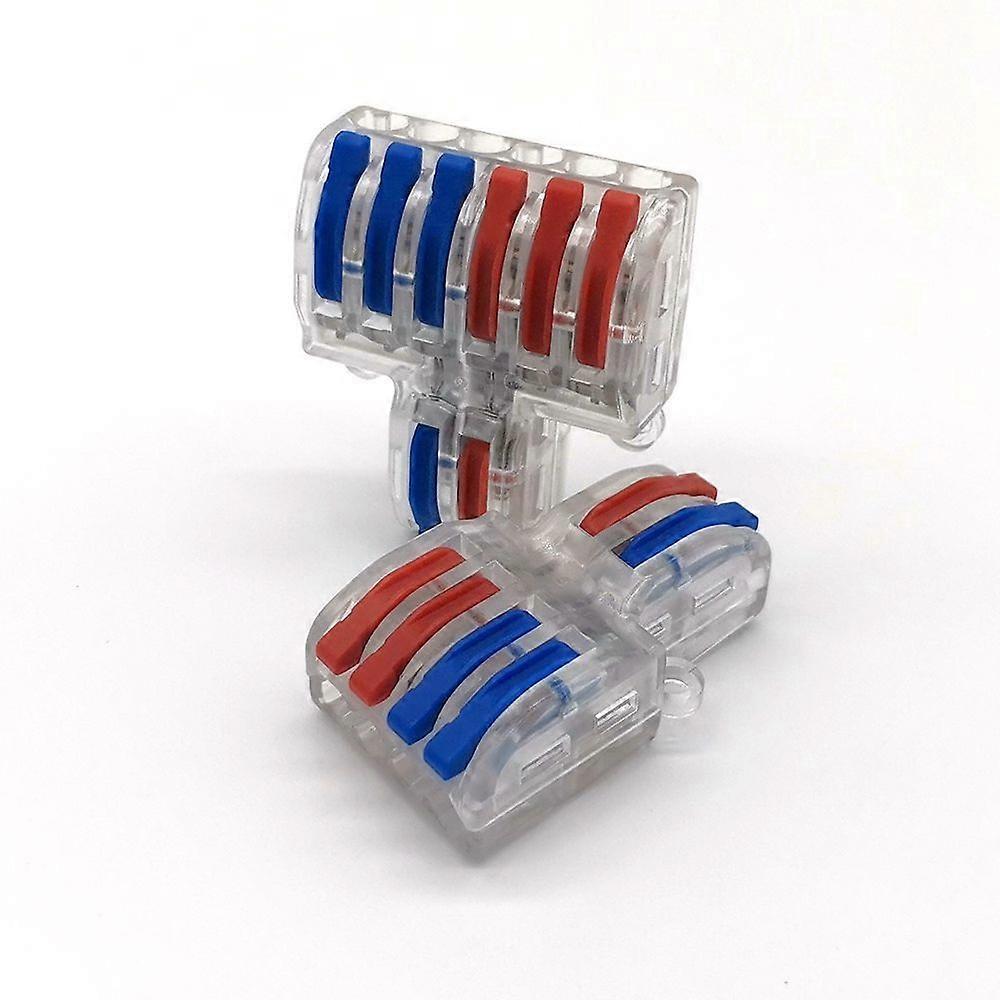 Fast Wire Cable Connectors Conductor Spring Splicing Wiring Connector Push-in Terminal Block SPL-42/62 10Pcs