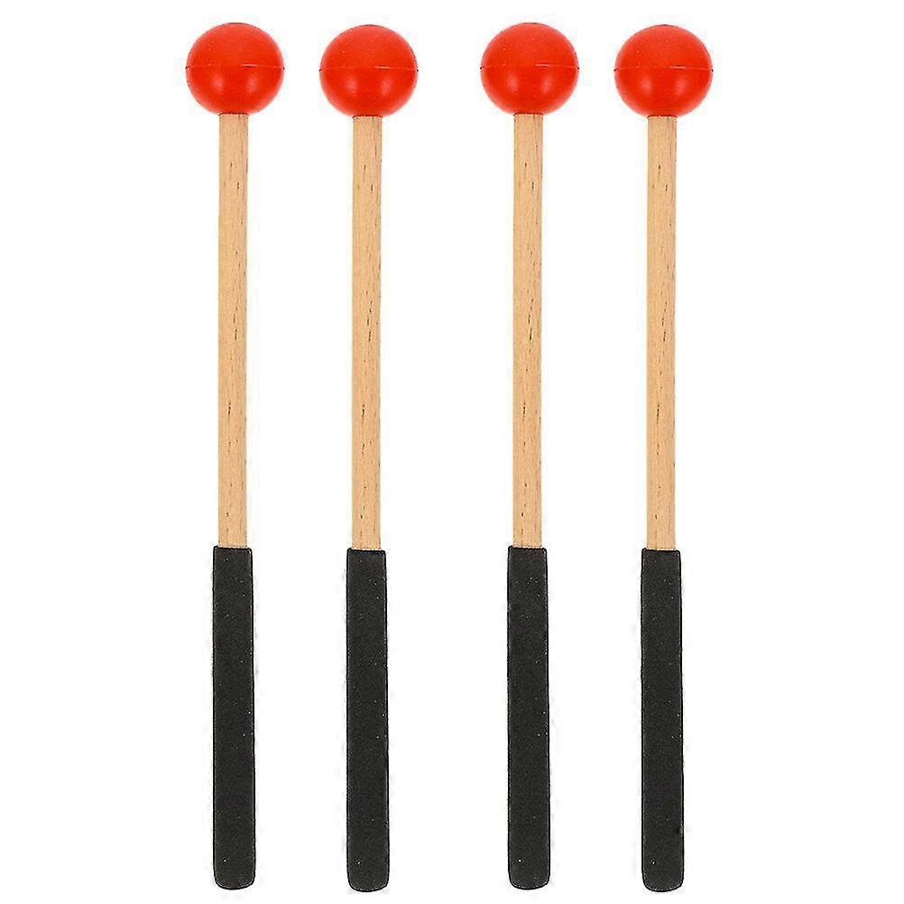 2 Pairs Marimba Mallets Percussion Drum Mallets Xylophone Mallets Instrument Mallets