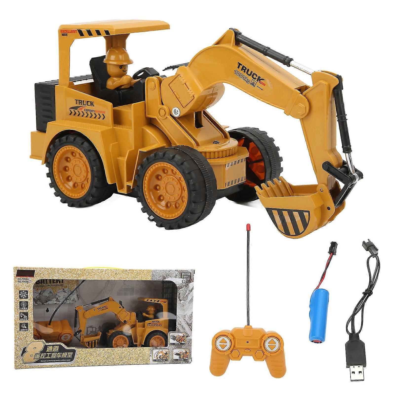 1:18 Scale RC Excavator - Remote Control Engineering Car compatible with Boys with Simple Operation