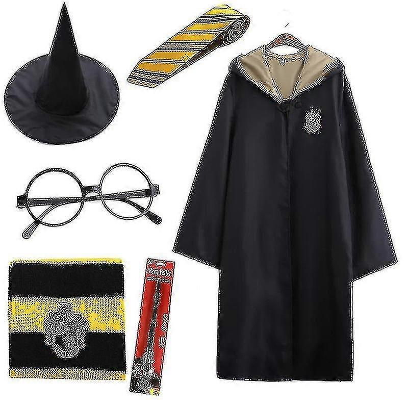 7pcs/Set For Magic Wizard Fancy Dress Cape Cloak Hogwarts School Costume
