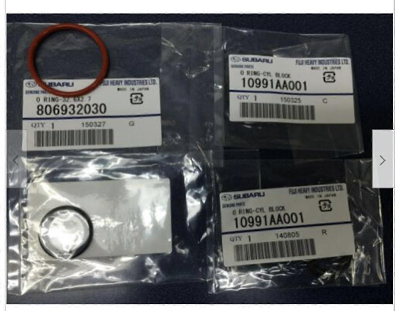 Subaru Block Half O-Rings 806932030 10991Aa001-