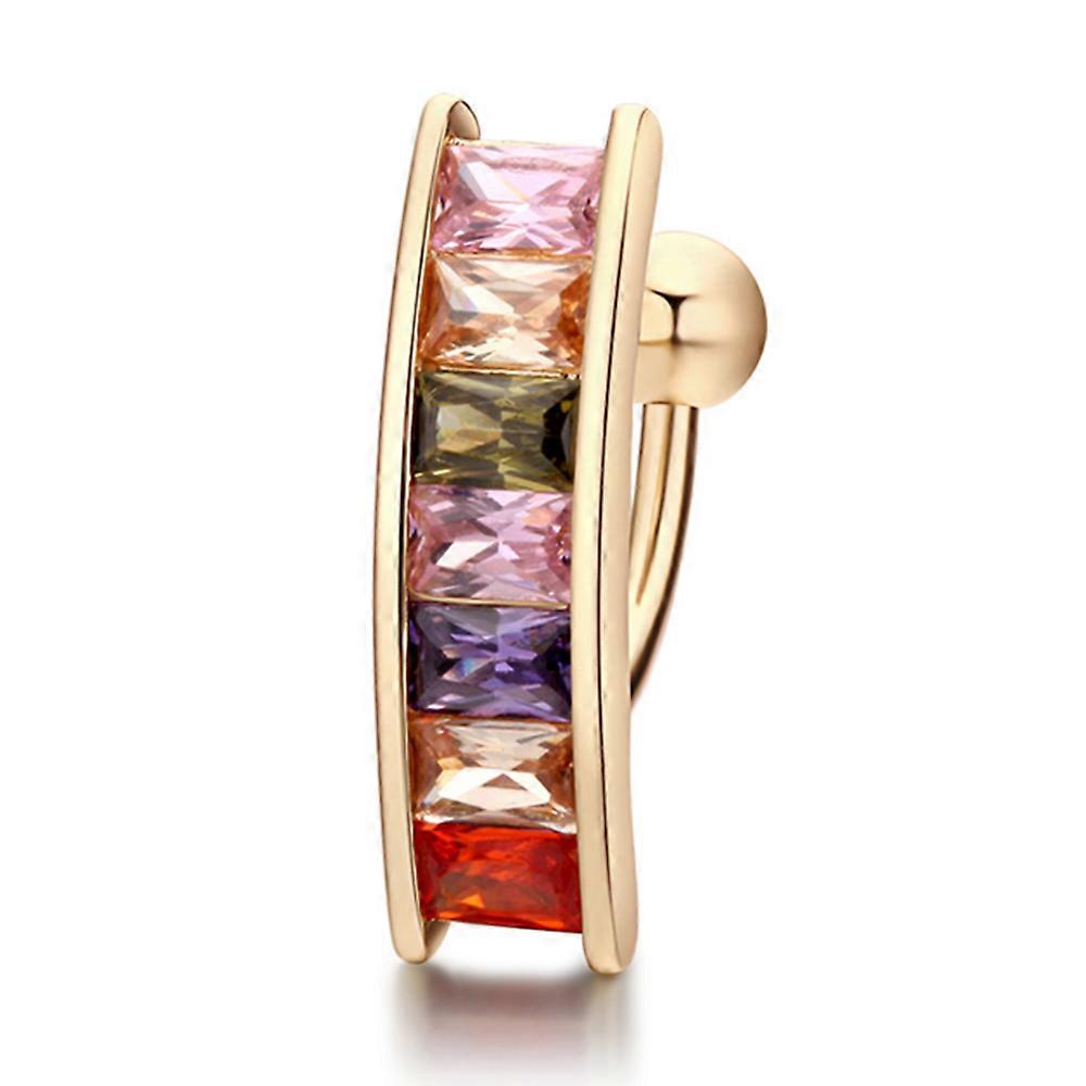 White Colorful Ring Navel Nail Buckle