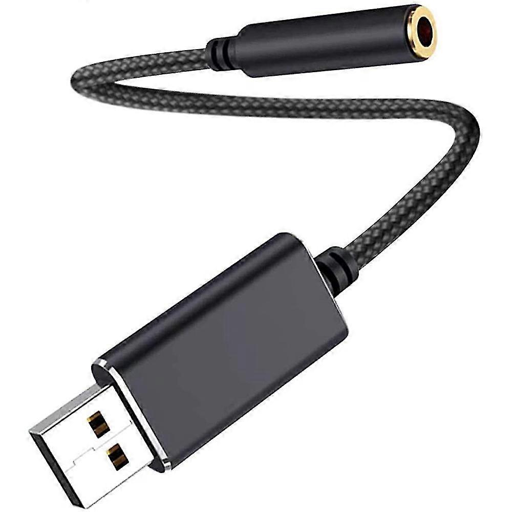 Usb Audio Adapter To 3.5mm Audio Jack Connecter External Sound Card Audio Connecter Headphone Pc