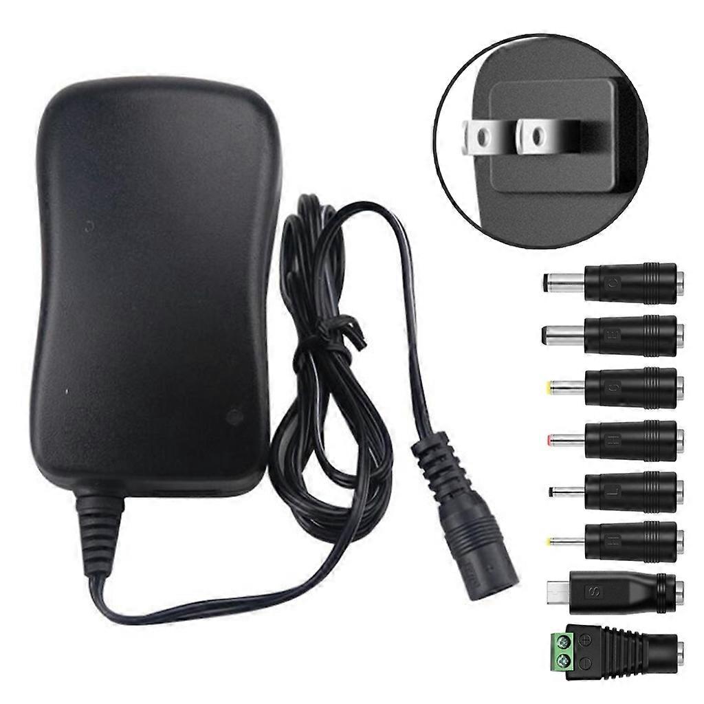 30W Universal Power Adapter 3-12V Voltage Power Supply with 8pcs Adaptor Tips