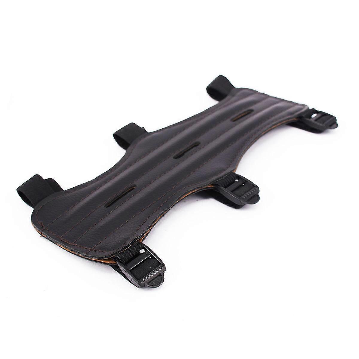 Tir à l’arc Arm Guard Protection Safe Guard Cuir avec 3 sangles réglables