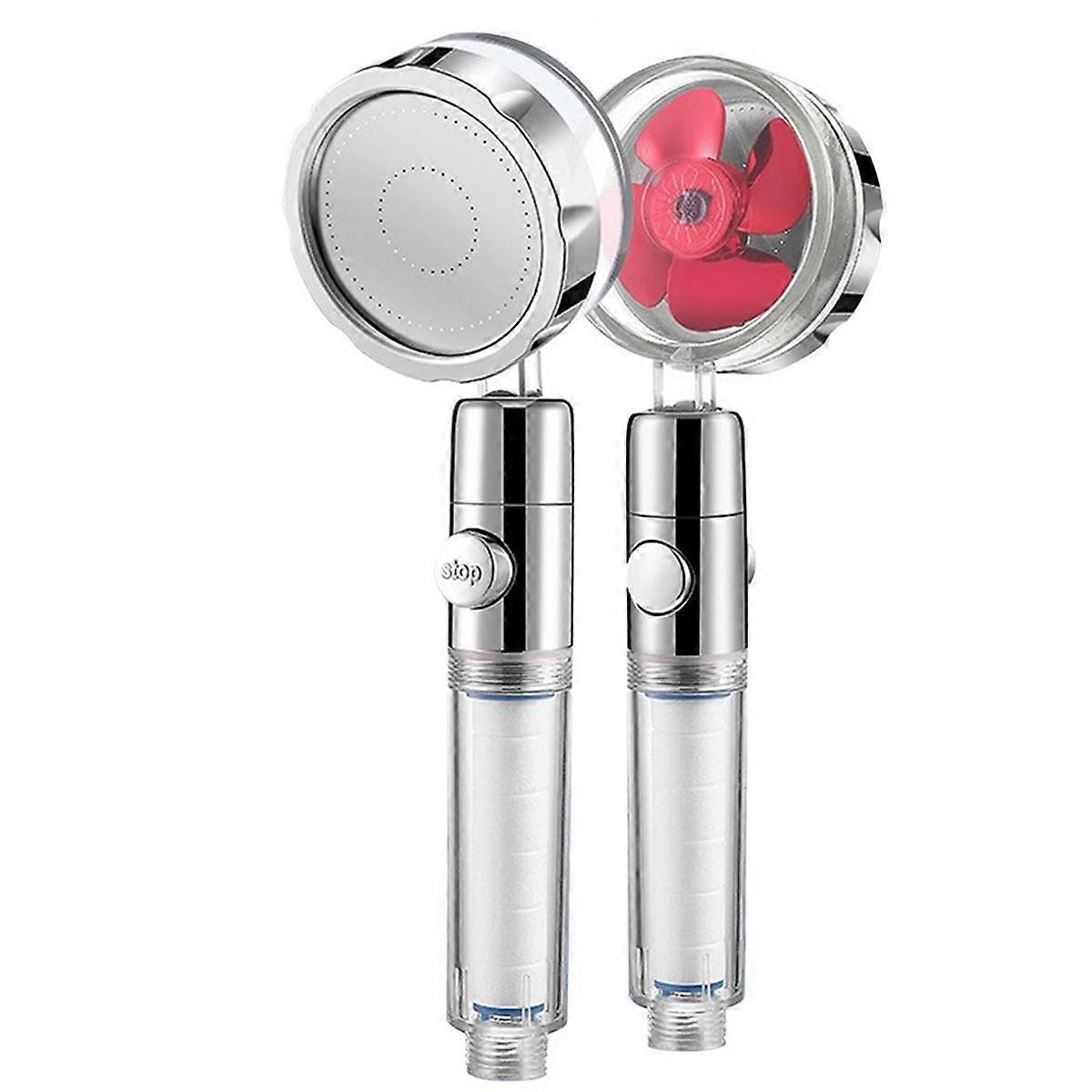 Supercharged Shower Shower High Pressure Shower Set Super Turbo Shower with 3 Modes Red