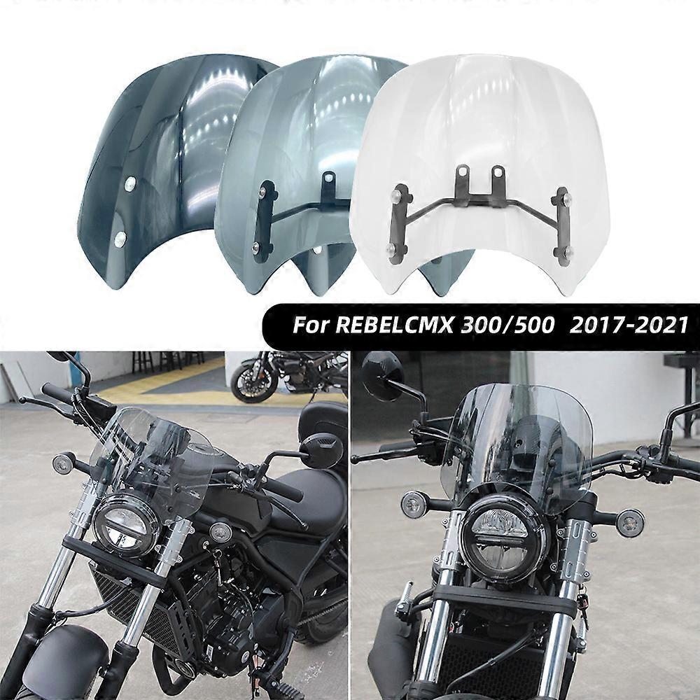 Motorcycle Windscreen Windshield Wind Screen Shield Deflector w/ Holder For HONDA Rebel CMX 300 500 CMX300 CMX500 2017-2021