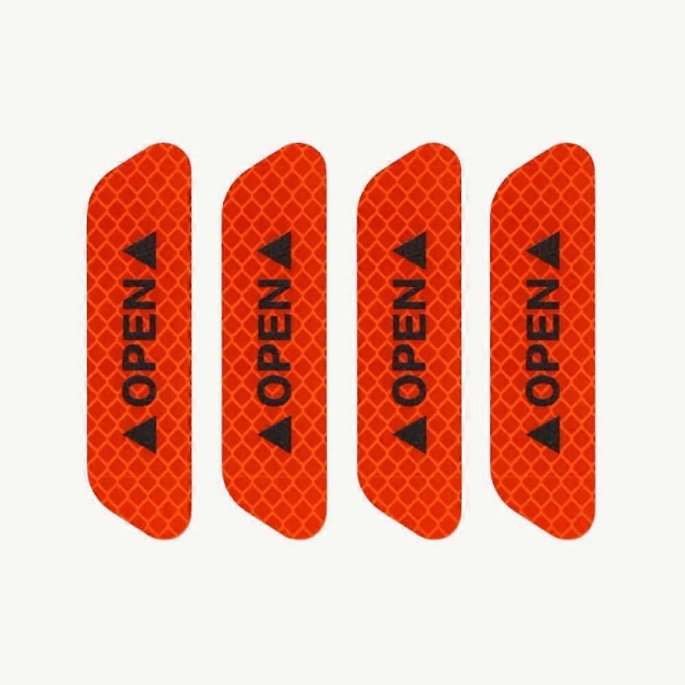 4pcs Reflective Car Door Sticker (Red)