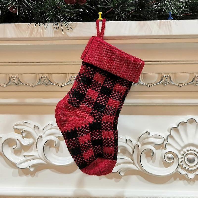 Knitted Christmas Stocking Decoration Pendant