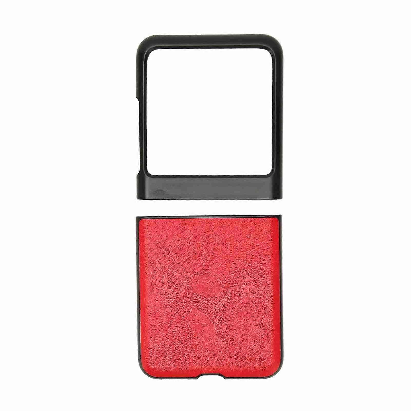Flip Phone Case for Motorola Razr 40 Ultra Anti Scratch Shockproof Folding Screen Phone Case Cover Slim Phone Protective Case Black and Red